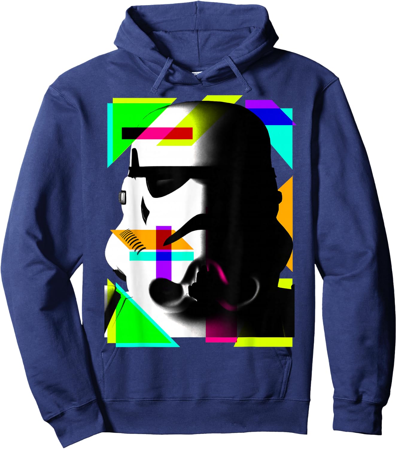 Star Wars Stormtrooper Geometric Neon Shapes Hoodie - Hoodie | Navy