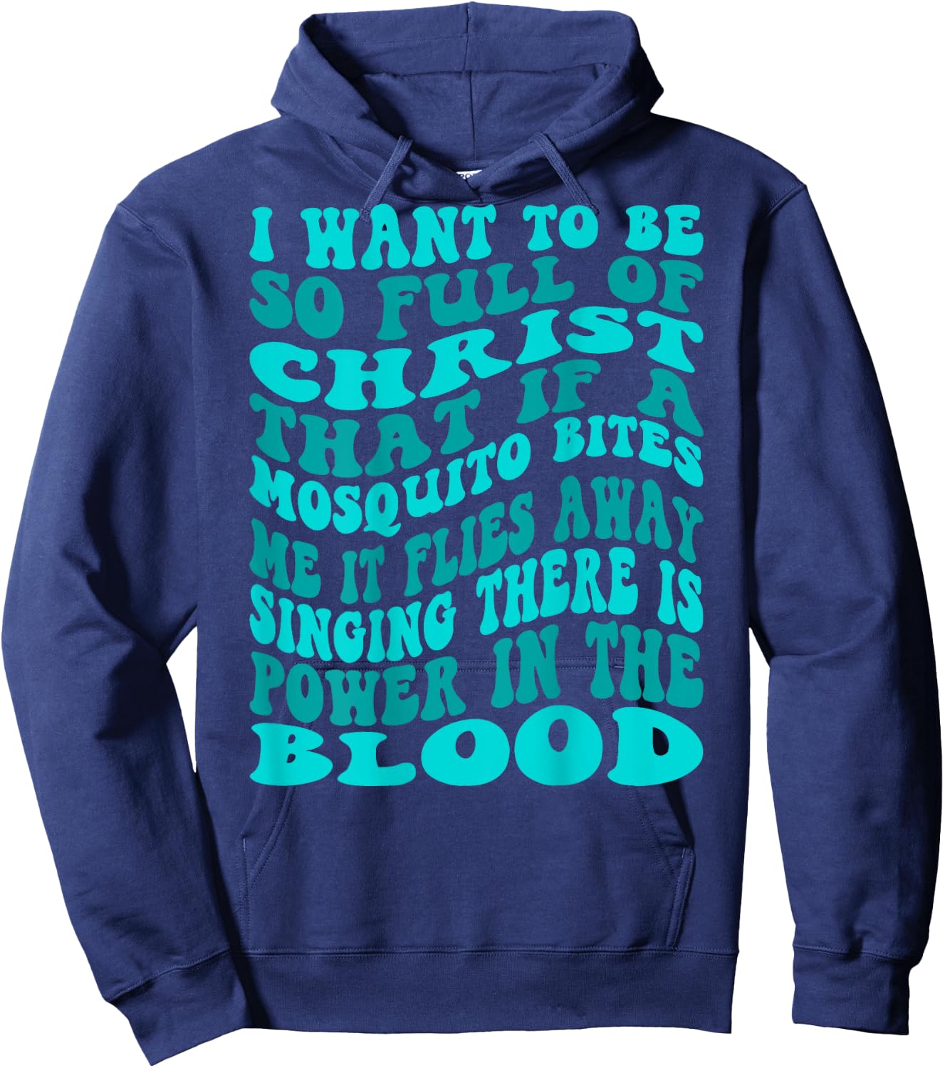 I Want To Be So Full Of Christ That If A Mosquito Bites Me Hoodie - Hoodie | Navy