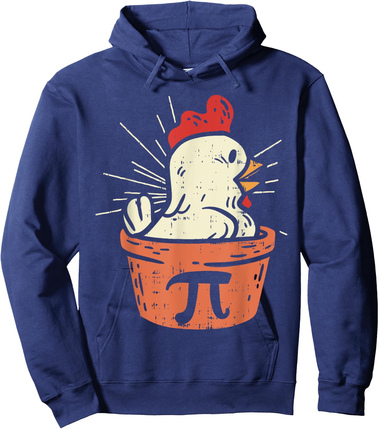 Funny Chicken Pot Pi Shirt Day Pie Math Lover Geek Gift 3.14 Hoodie - Hoodie | Navy