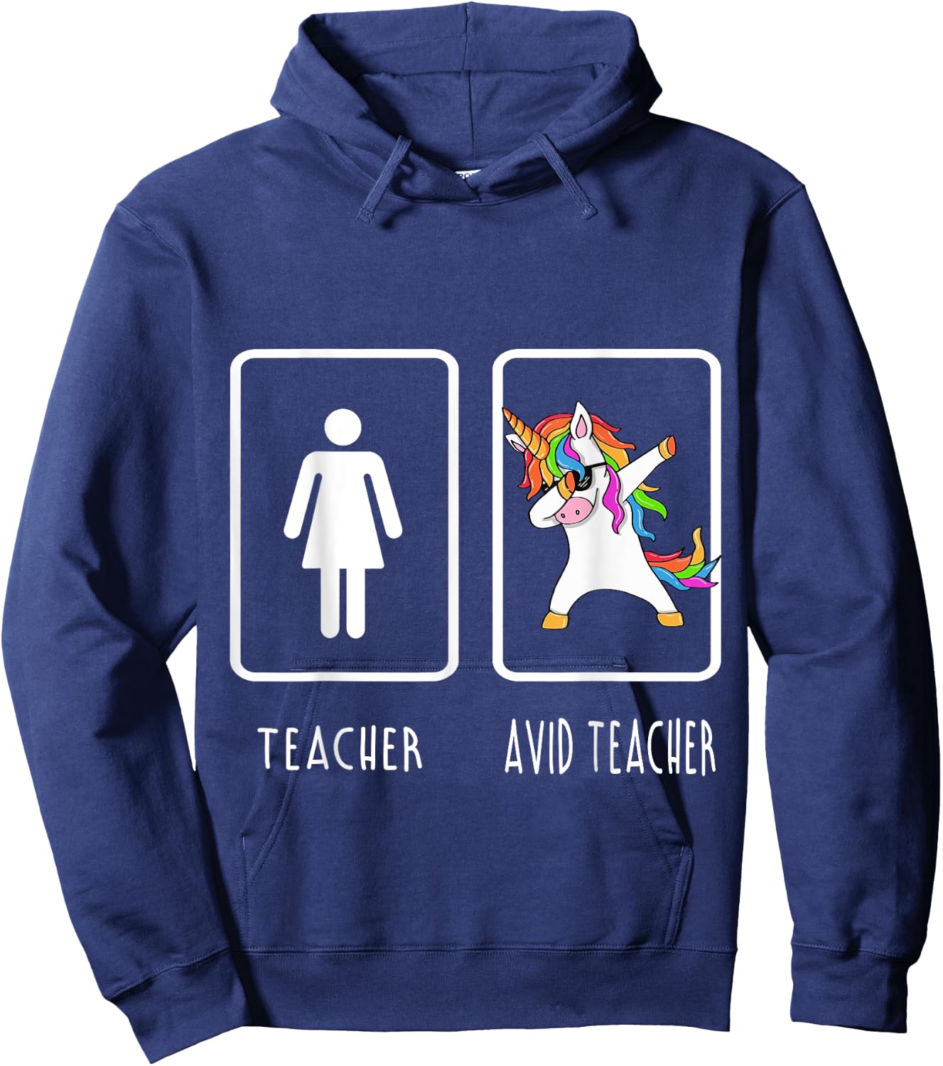 AVID Teacher Unicorn Shirt Men Women Girls Kids Hoodie - Hoodie | Navy
