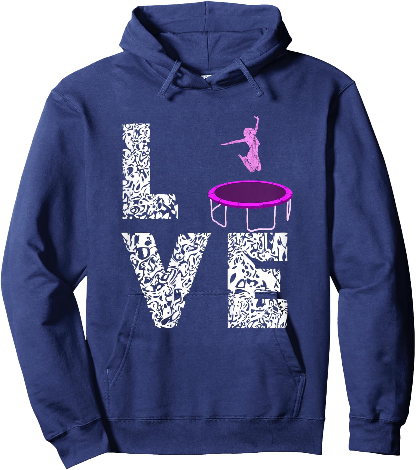 Trampolining Jumping Love Trampolinist Gymnastic Trampoline Hoodie - Hoodie | Navy