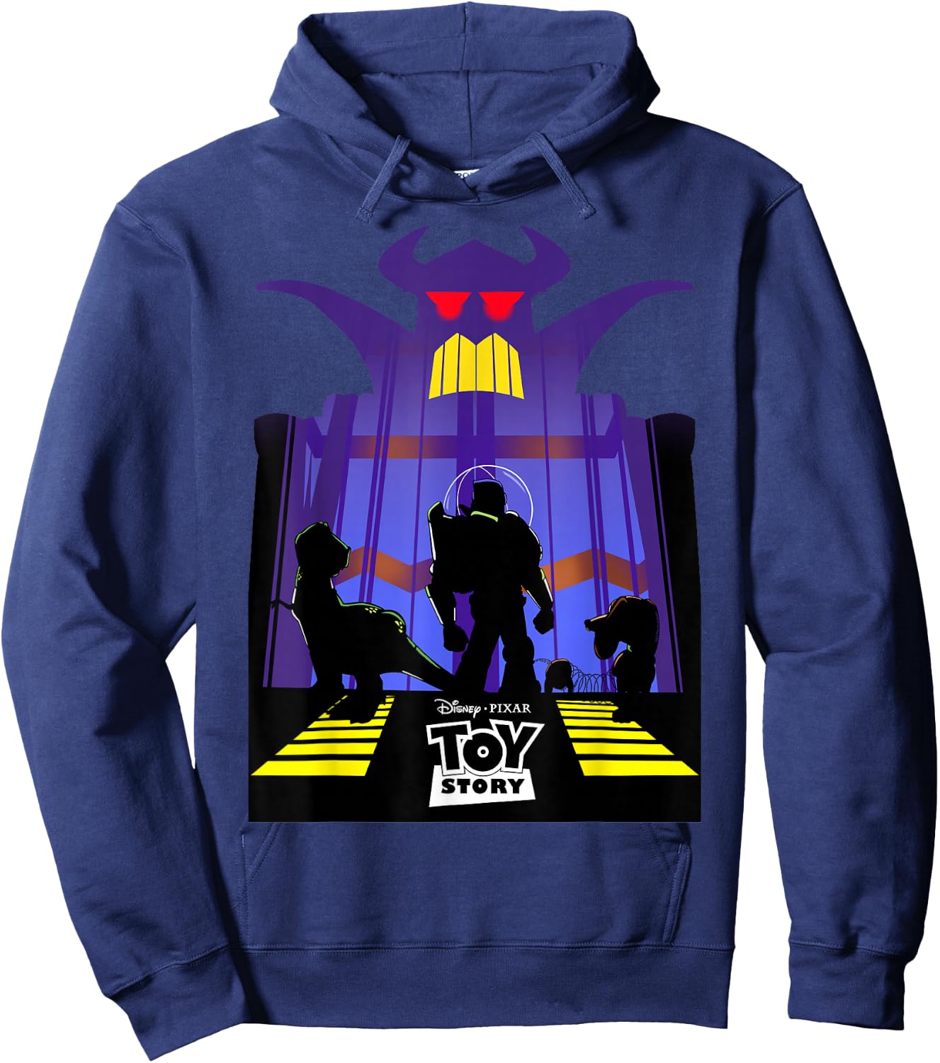 Disney Pixar Toy Story Evil Emperor Zurg Silhouette Poster Hoodie - Hoodie | Navy
