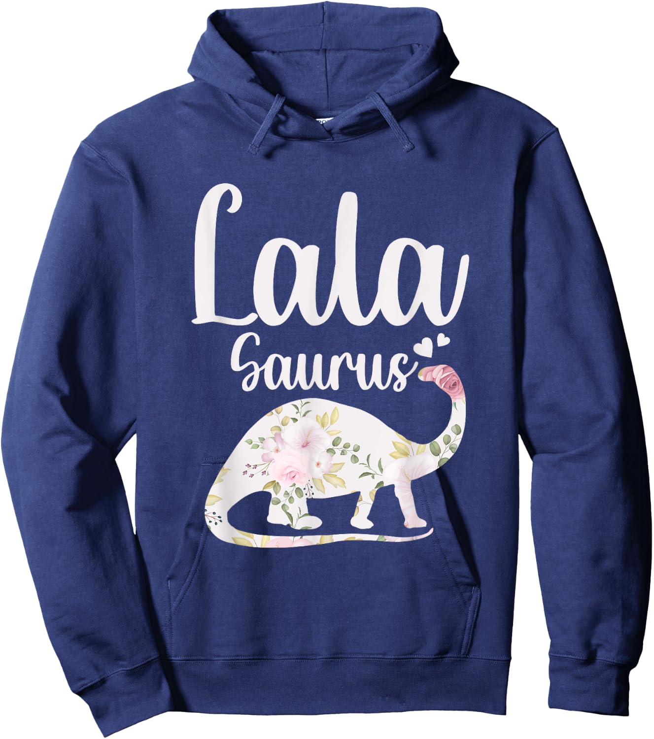 Lala Saurus Grandma Mother's Day Thanksgiving Christmas Hoodie - Hoodie | Navy