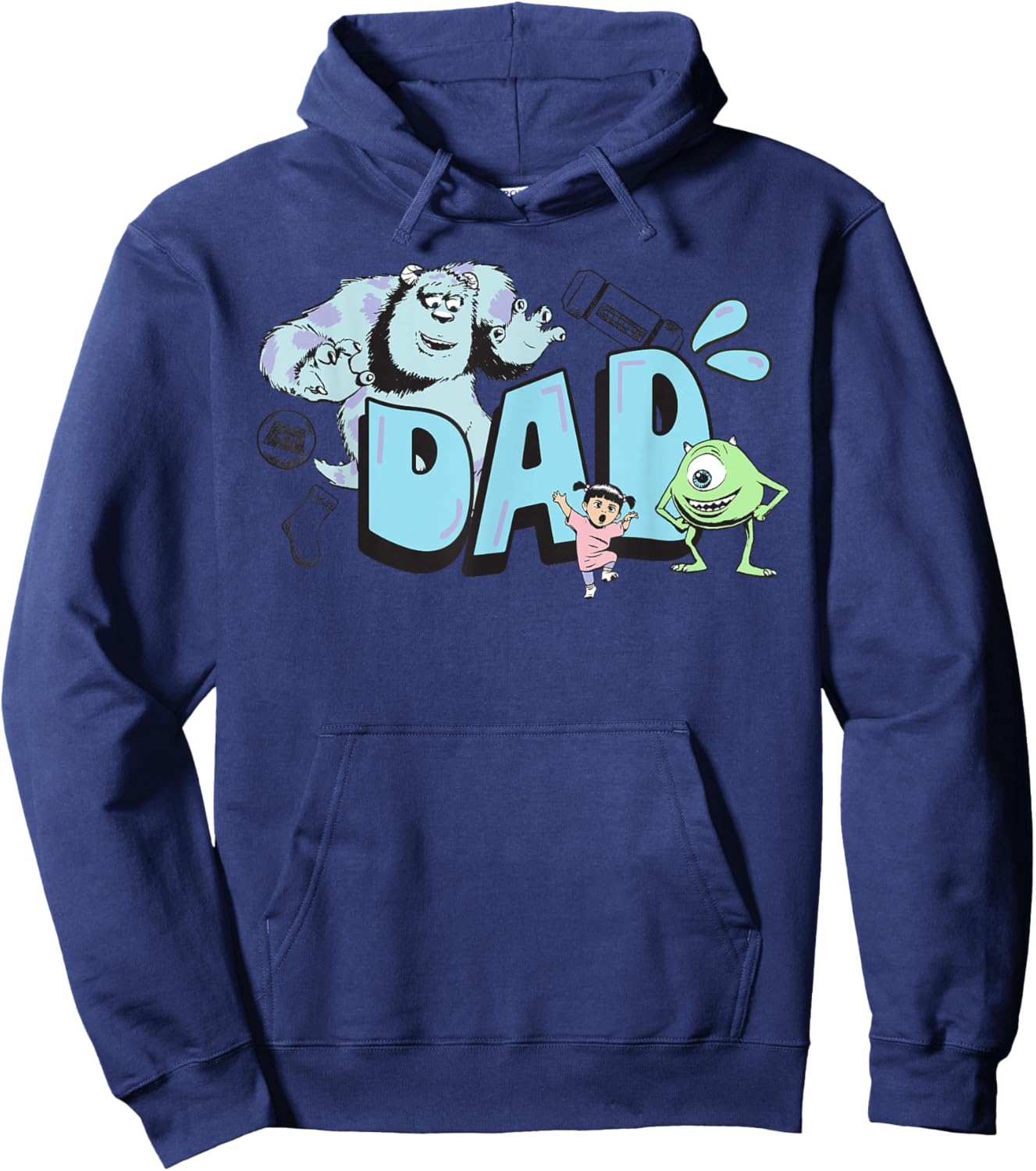Disney & Pixar's Monsters, Inc. Dad Mike Sulley & Boo Hoodie - Hoodie | Navy