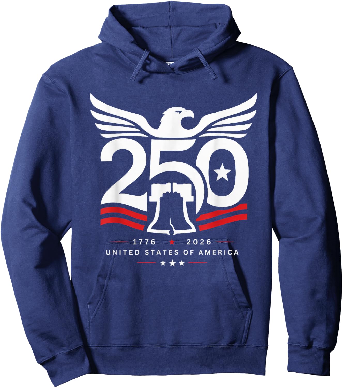 Patriotic 250 Years USA 250th Anniversary USA 4th of July Hoodie - Hoodie | Navy