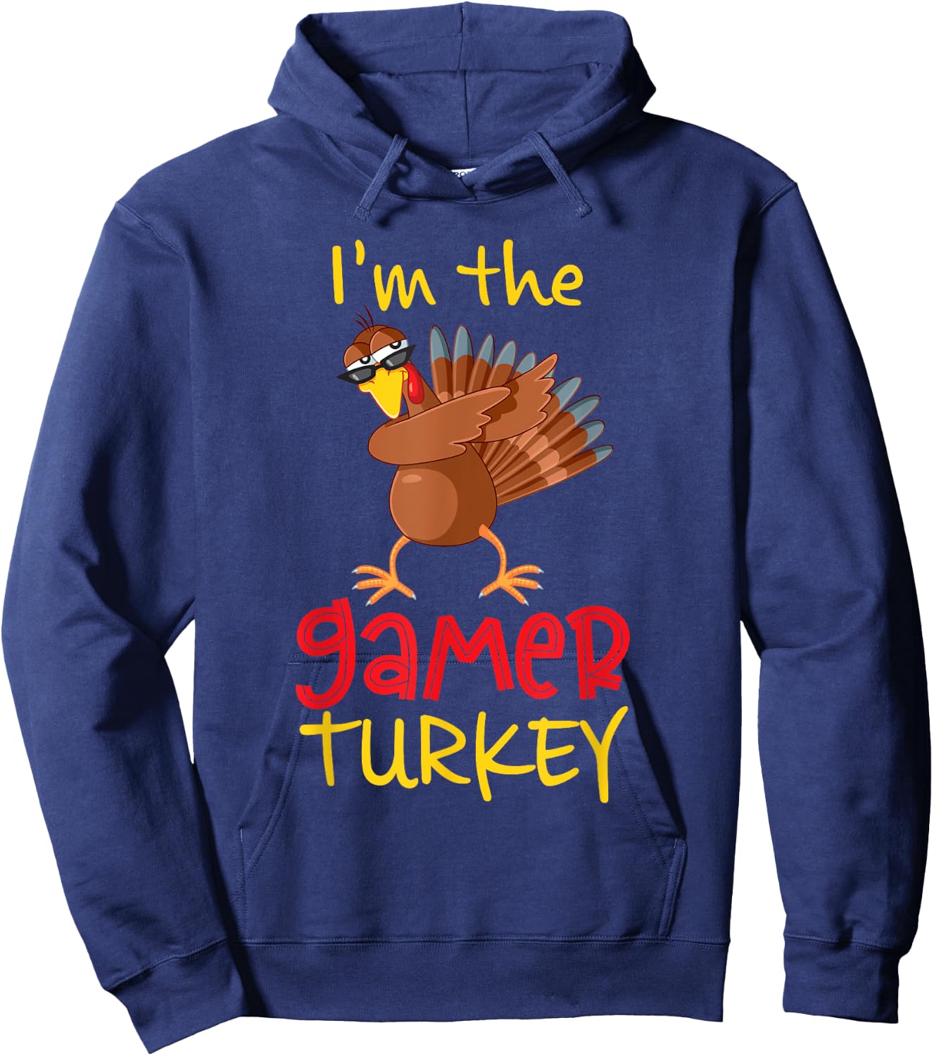 Funny Gamer Turkey Matching Family Group Thanksgiving Party Hoodie - Hoodie | Navy