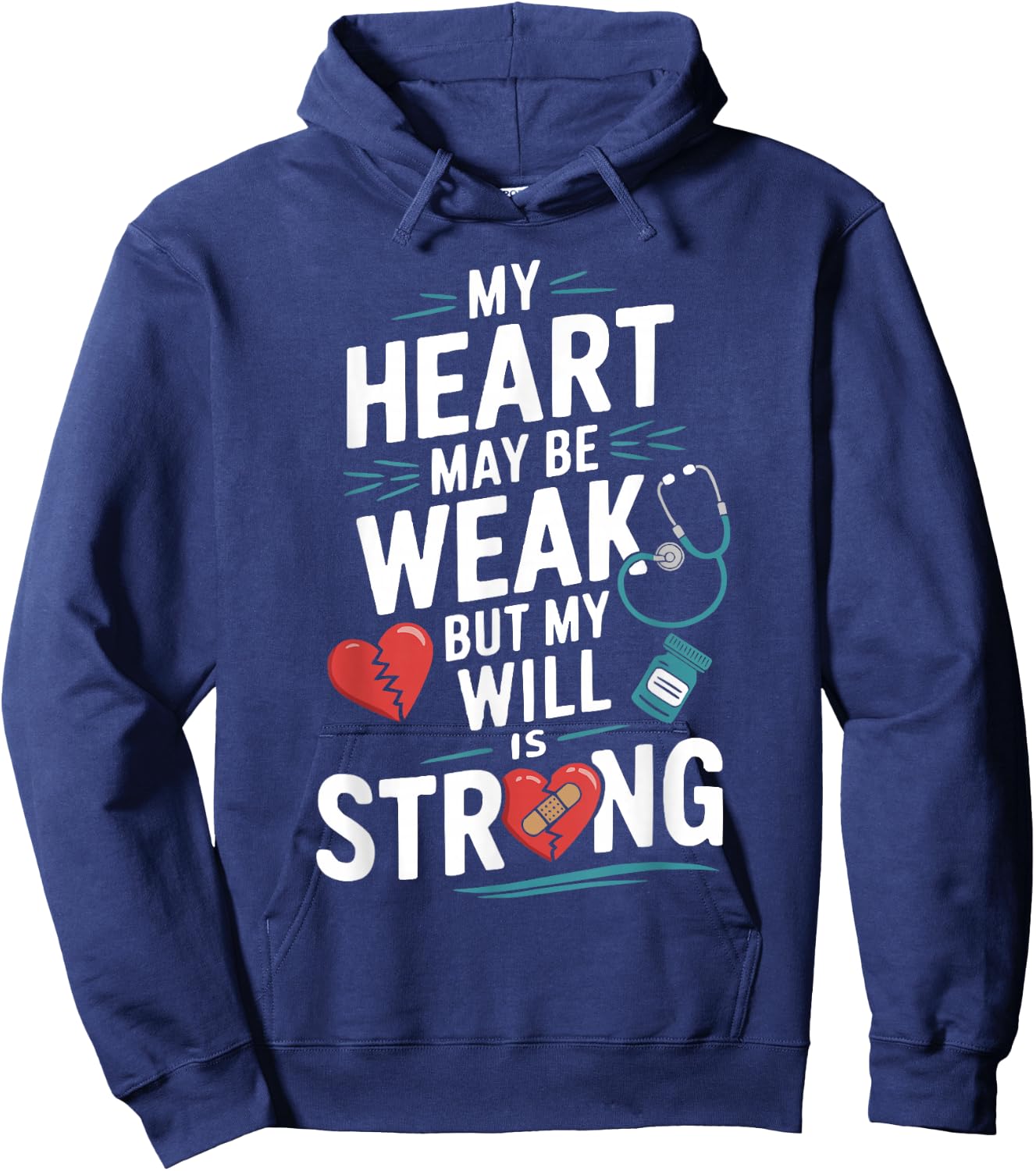 Congestive Heart Failure Chronic Disease CHF Awareness Hoodie - Hoodie | Navy