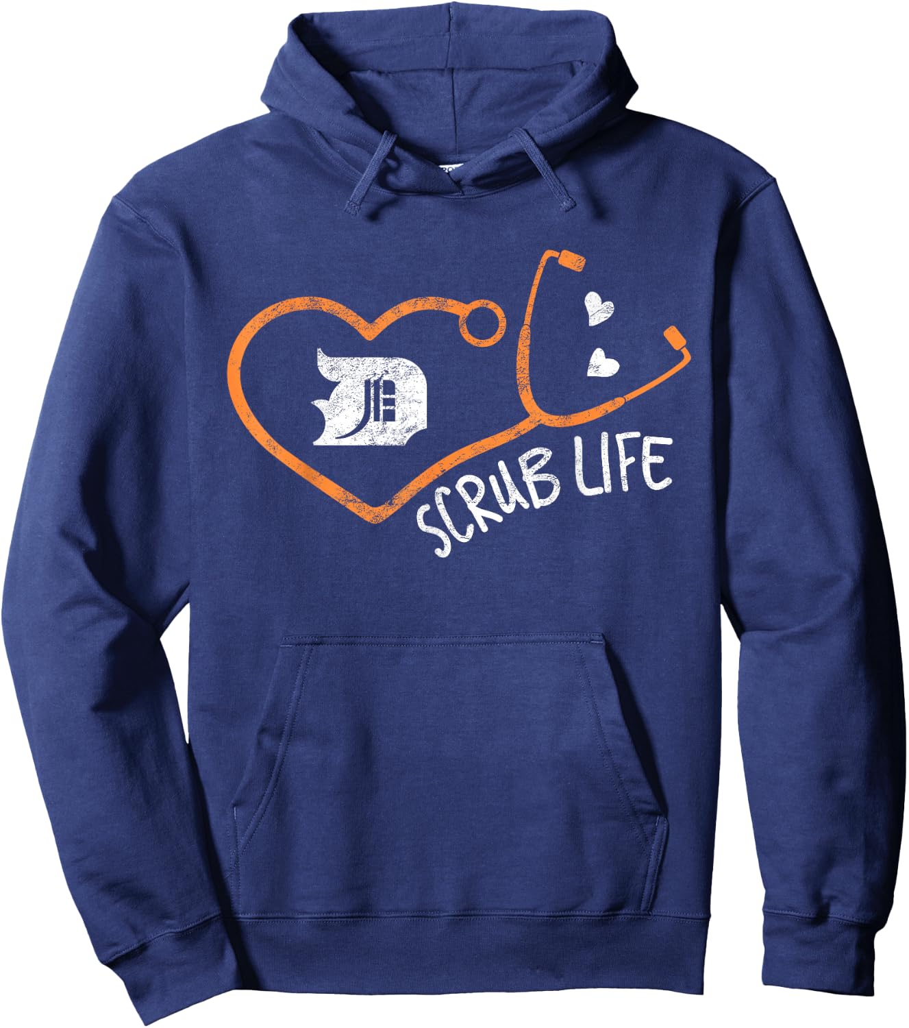 Scrub Life Detroit Michigan Nurse Medical Professional Gift Hoodie - Hoodie | Navy