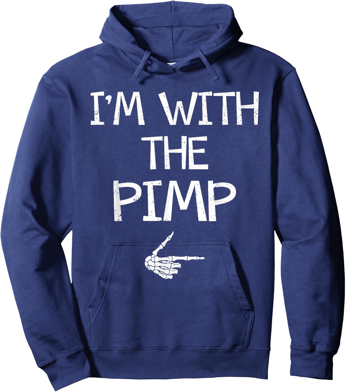 I'm With The Pimp Easy Halloween Costume Couples Matching Hoodie - Hoodie | Navy