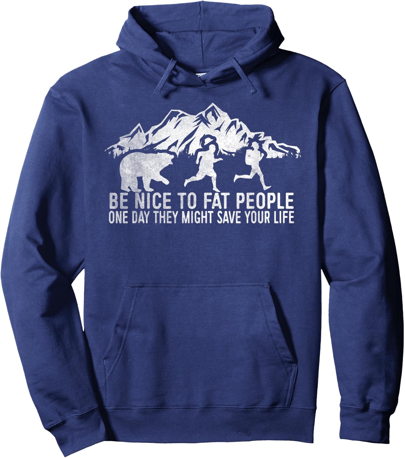 Be Nice To Fat People Shirt Funny Camper Shirt Hoodie - Hoodie | Navy