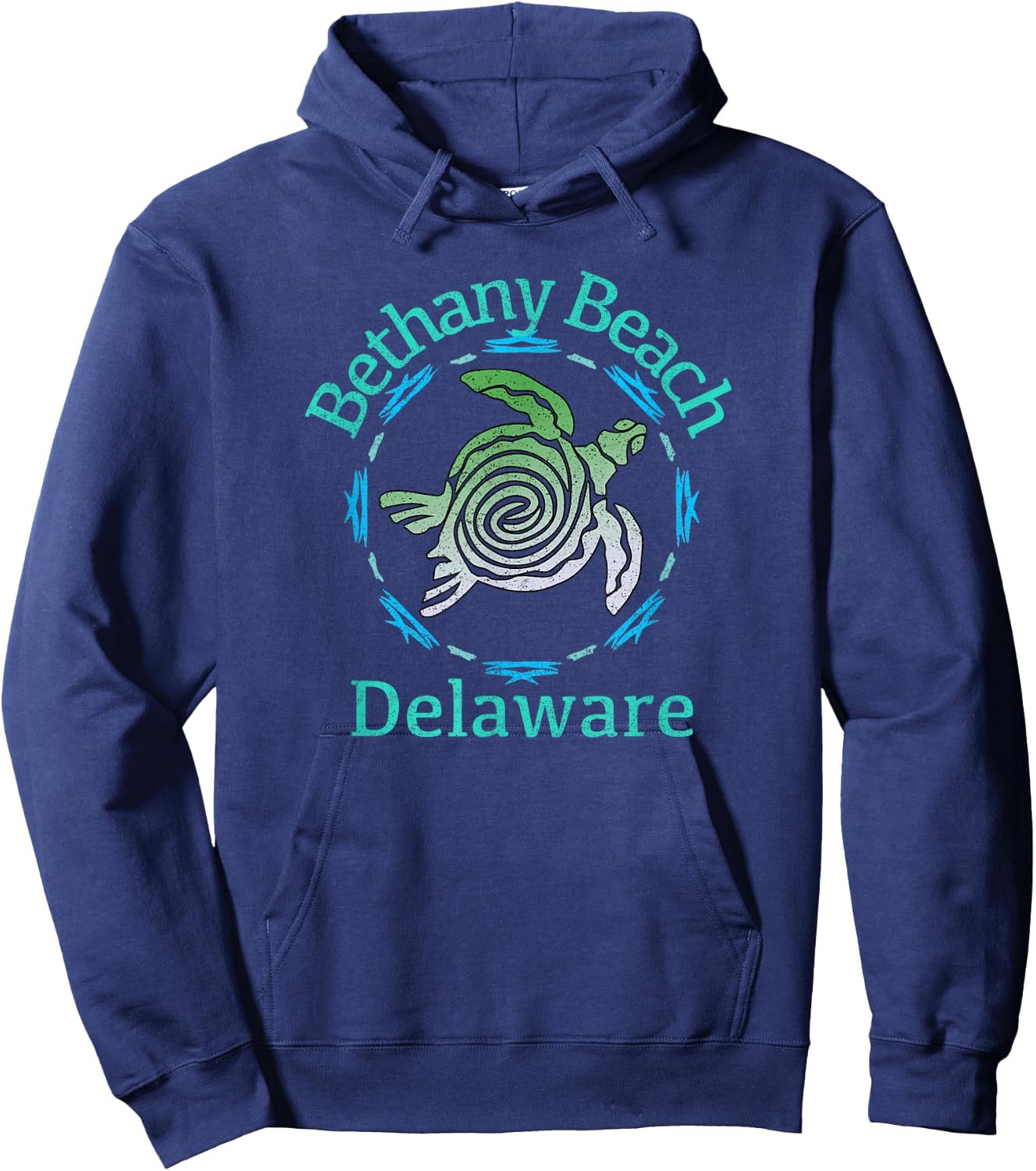 Bethany Beach, Delaware / Vintage Tribal Turtle Gift Hoodie - Hoodie | Navy