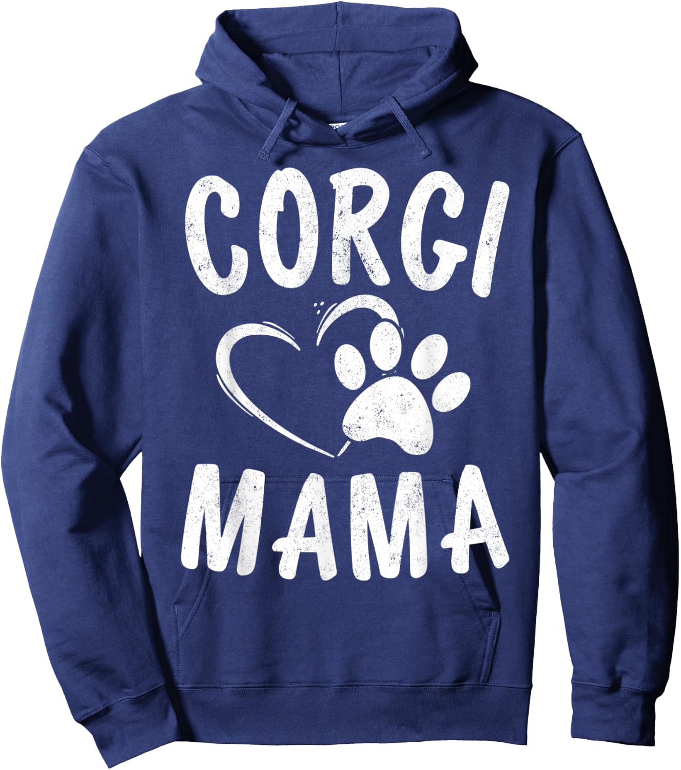 Fun Welsh Corgi Mama Gift Pet Lover Apparel Dog Mom Hoodie - Hoodie | Navy