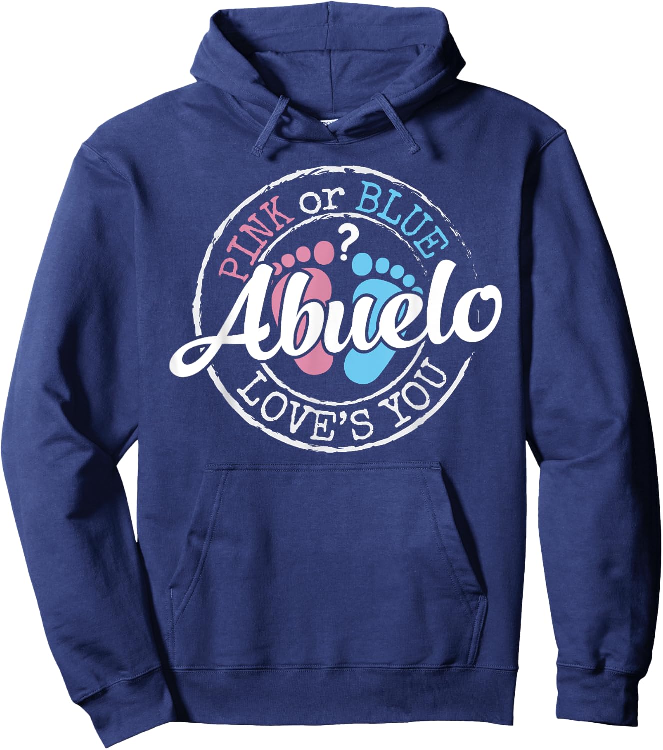 Gender Reveal Abuelo Grandpa To Be Gifts Poppop Baby Shower Hoodie - Hoodie | Navy
