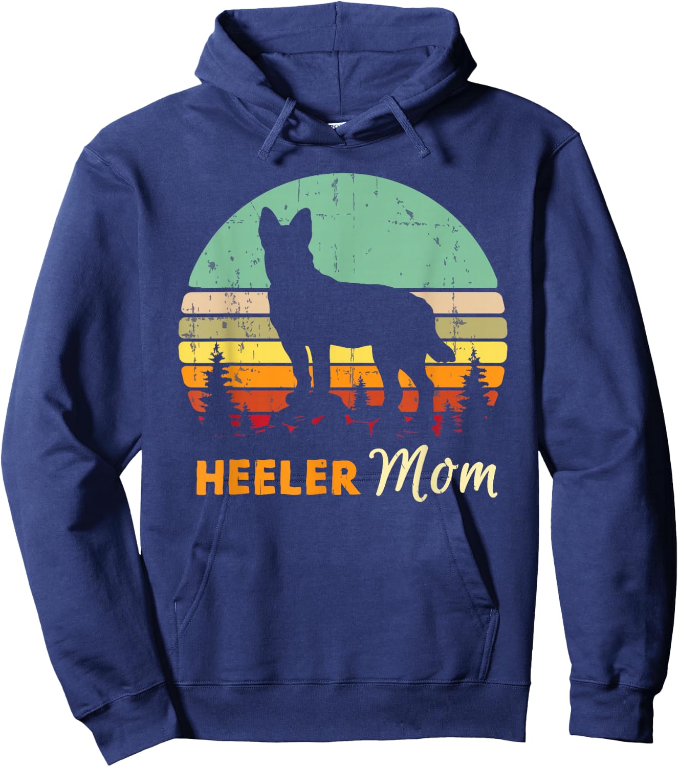 Heeler Mom Shirt | Mama, Mother, Pet Cattle Dog Owner Gift Hoodie - Hoodie | Navy