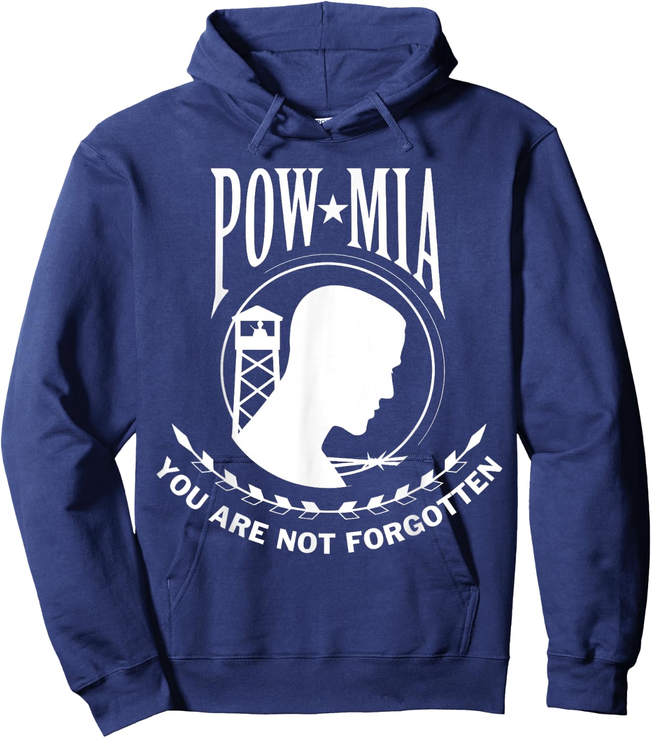 POW MIA Flag You are Not Forgotten USA Hoodie - Hoodie | Navy