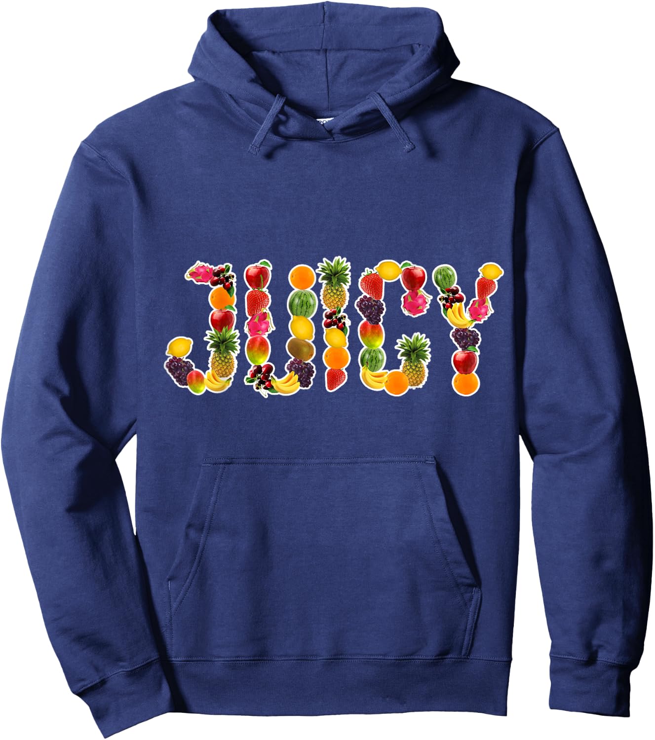 Fruit Aparrel & Outfits for Fruitarism Juicy Fruitarian Design Fruit Lover Black Small Hoodie - Hoodie | Navy