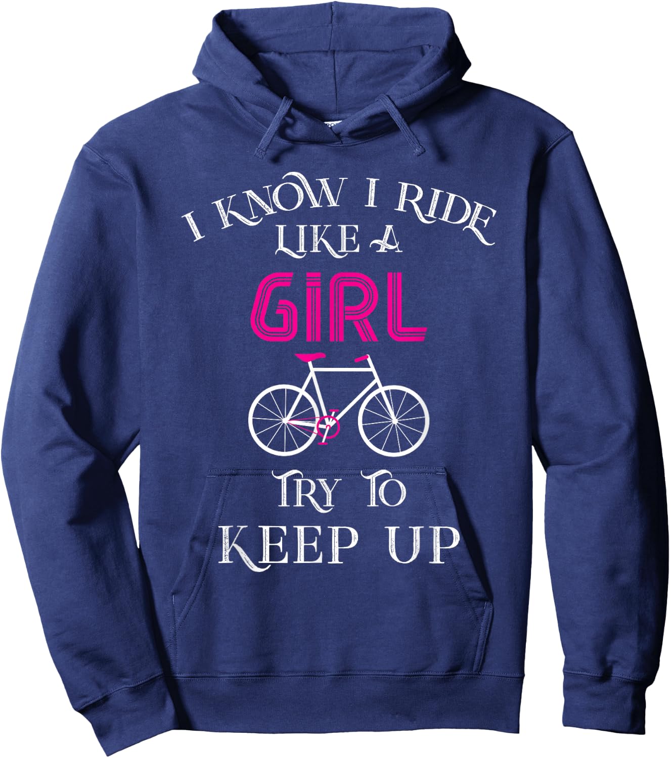 Cute Bicycle Bike Shirt Woman Girl Birthday Mothers Day Gift Hoodie - Hoodie | Navy