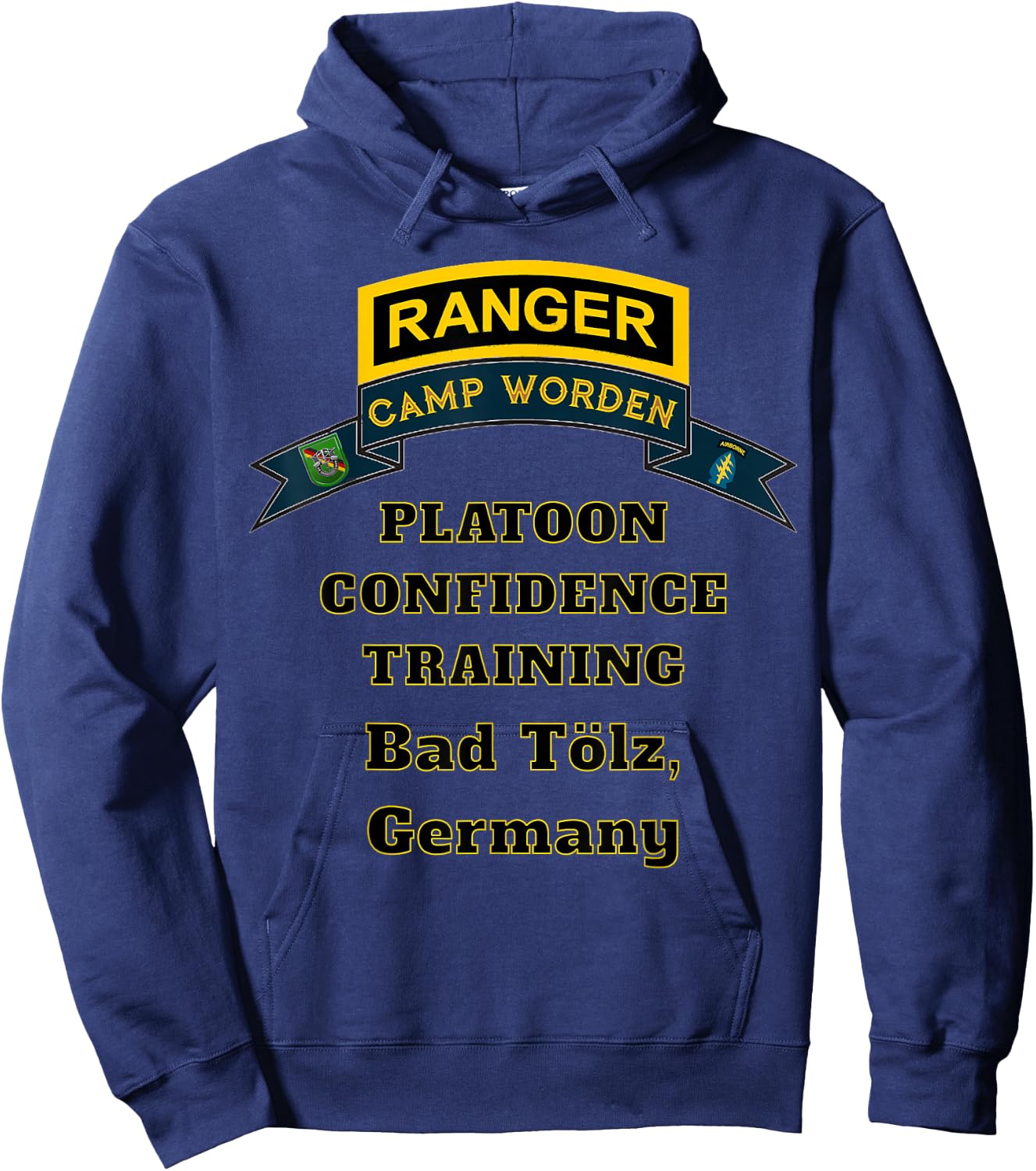 Camp Worden Platoon Confidence Training Dark Color Hoodie - Hoodie | Navy