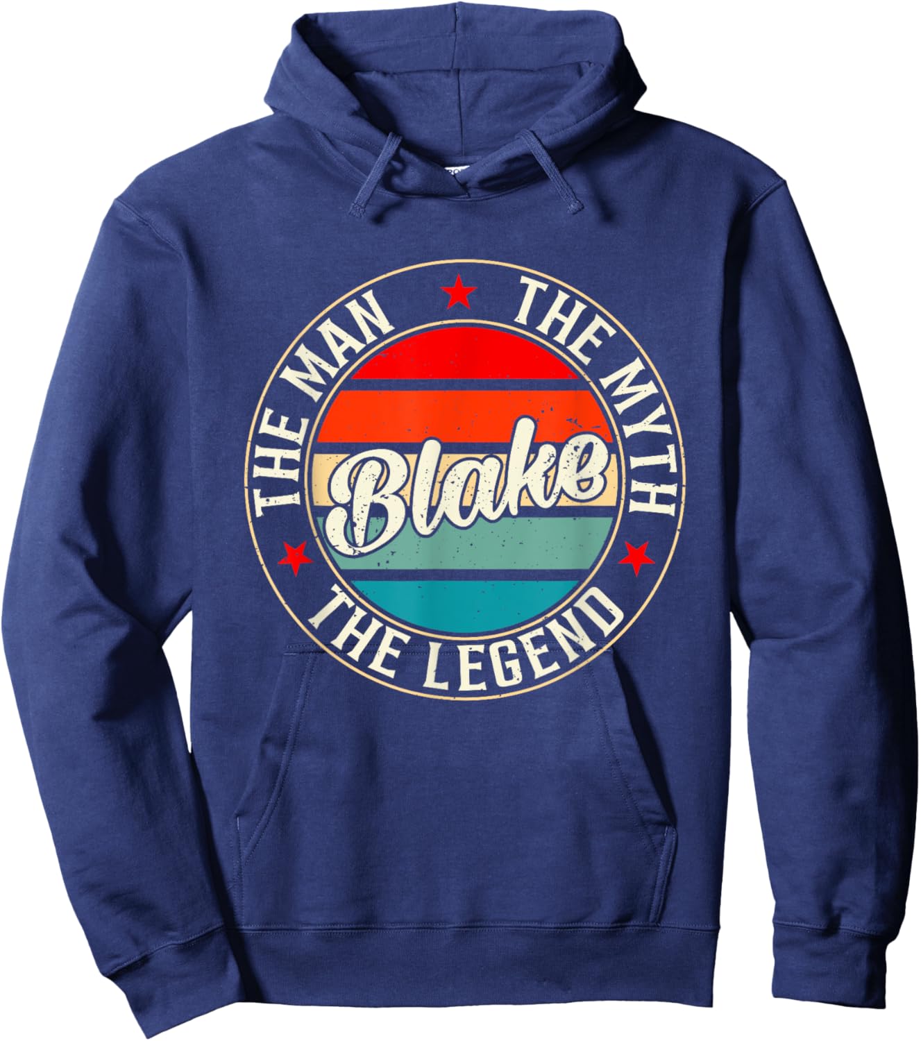 BLAKE The Man The Myth The Legend Shirt Funny Personalized Hoodie - Hoodie | Navy