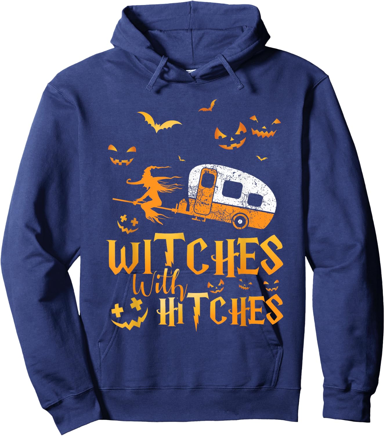 Witches With Hitches Camping Hoodie - Hoodie | Navy