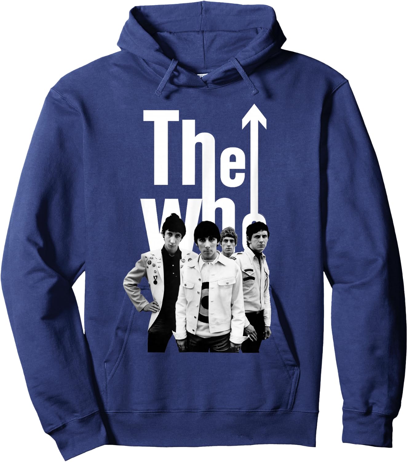 The Who Official 60's Black & White Band Hoodie - Hoodie | Navy