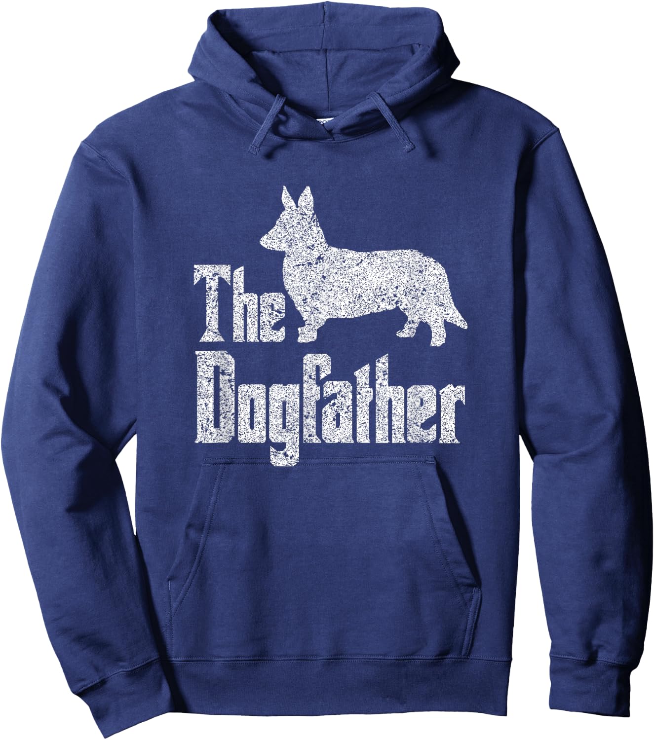 The Dogfather Cardigan Welsh Corgi funny dog gift Women Girls Kids Hoodie - Hoodie | Navy