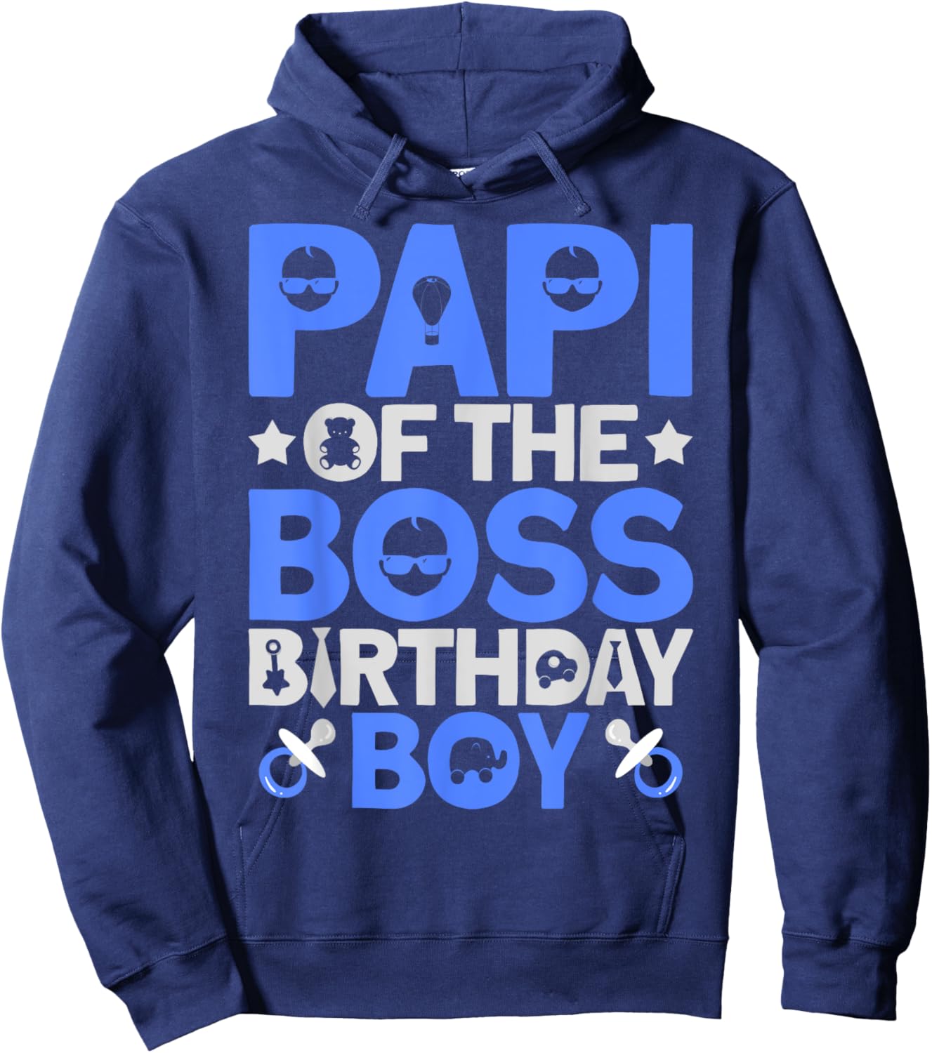 Papi Of The Boss Birthday Party Outfit Like A Boss Papi Hoodie - Hoodie | Navy