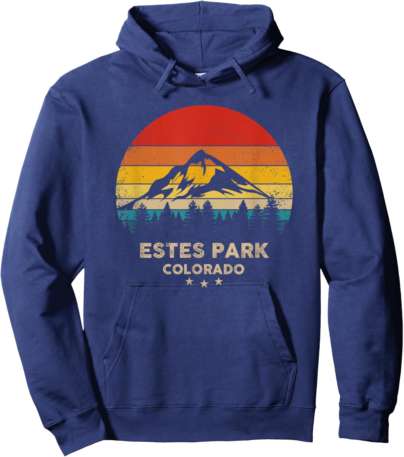 Mountain Life Vintage Estes Park - Park Retro Souvenir Hoodie - Hoodie | Navy