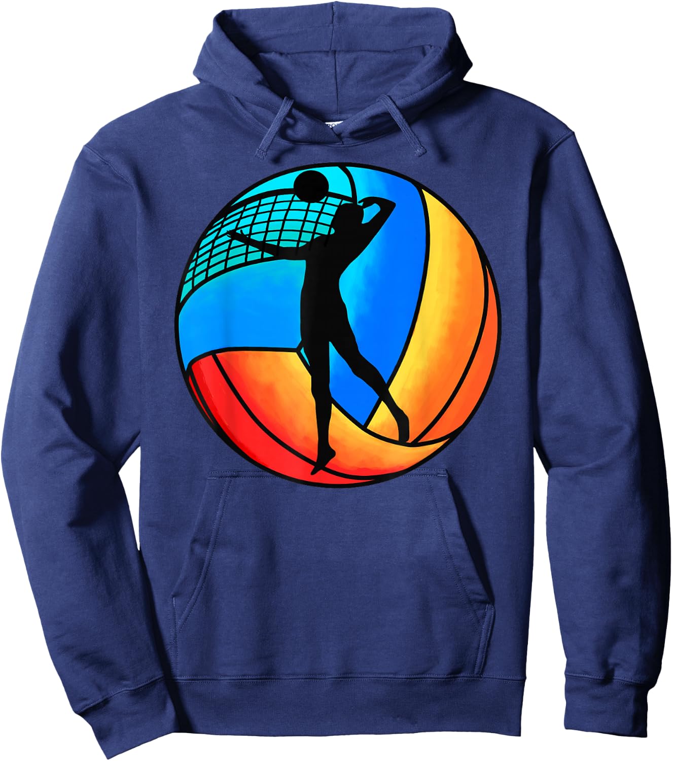 Beach Volleyball Vintage Hoodie - Hoodie | Navy