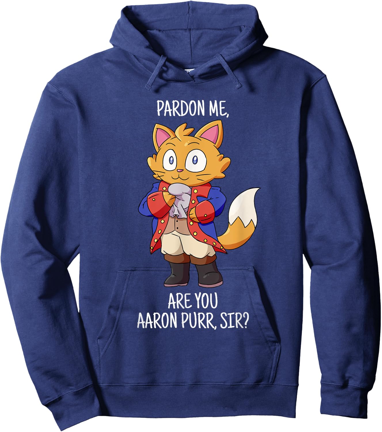 Pardon Me Are You Aaron Purr Sir Hamilton Cat Hoodie - Hoodie | Navy