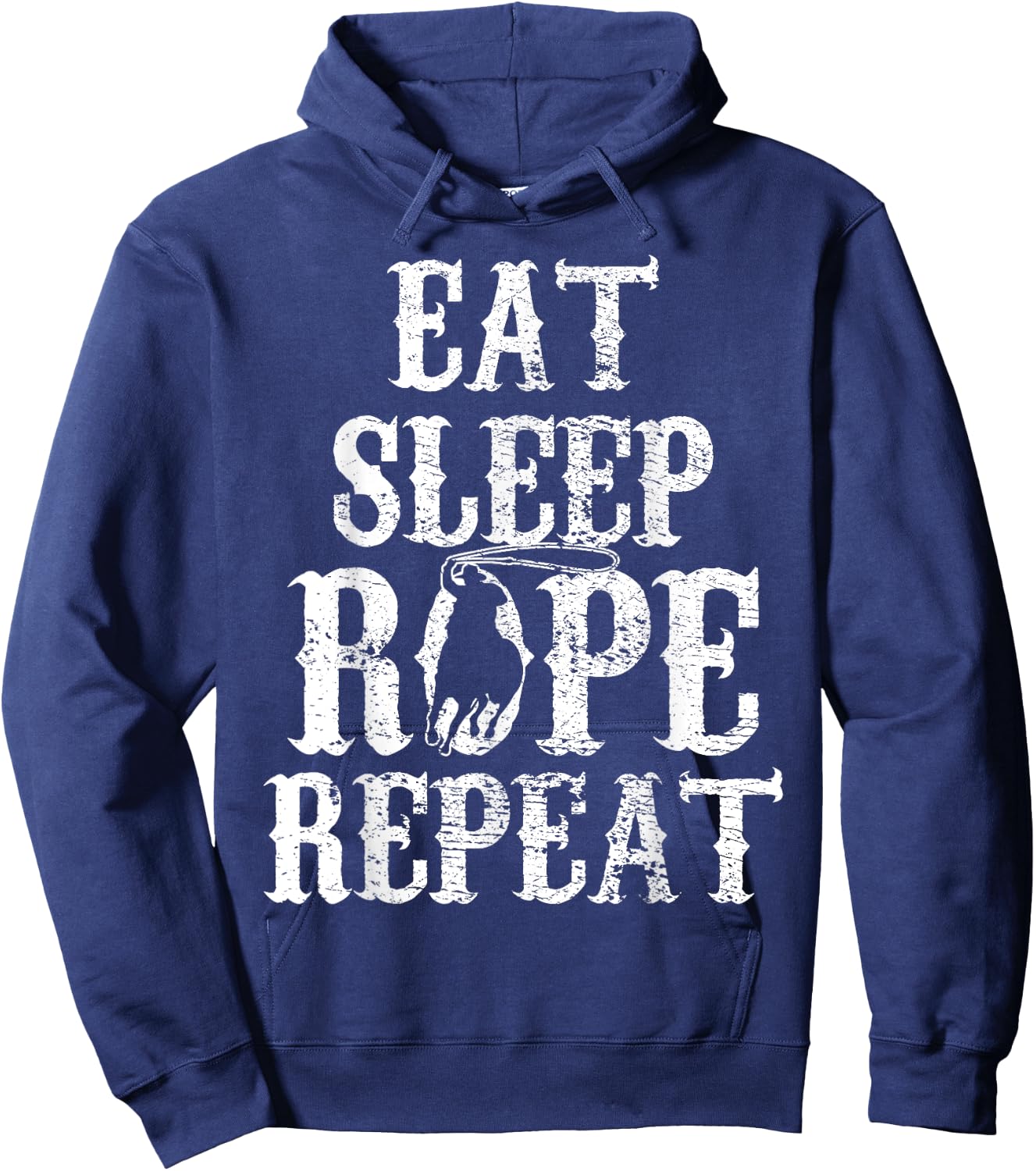 Cowboy Rope Western Riding Horse Vintage Gift Hoodie - Hoodie | Navy