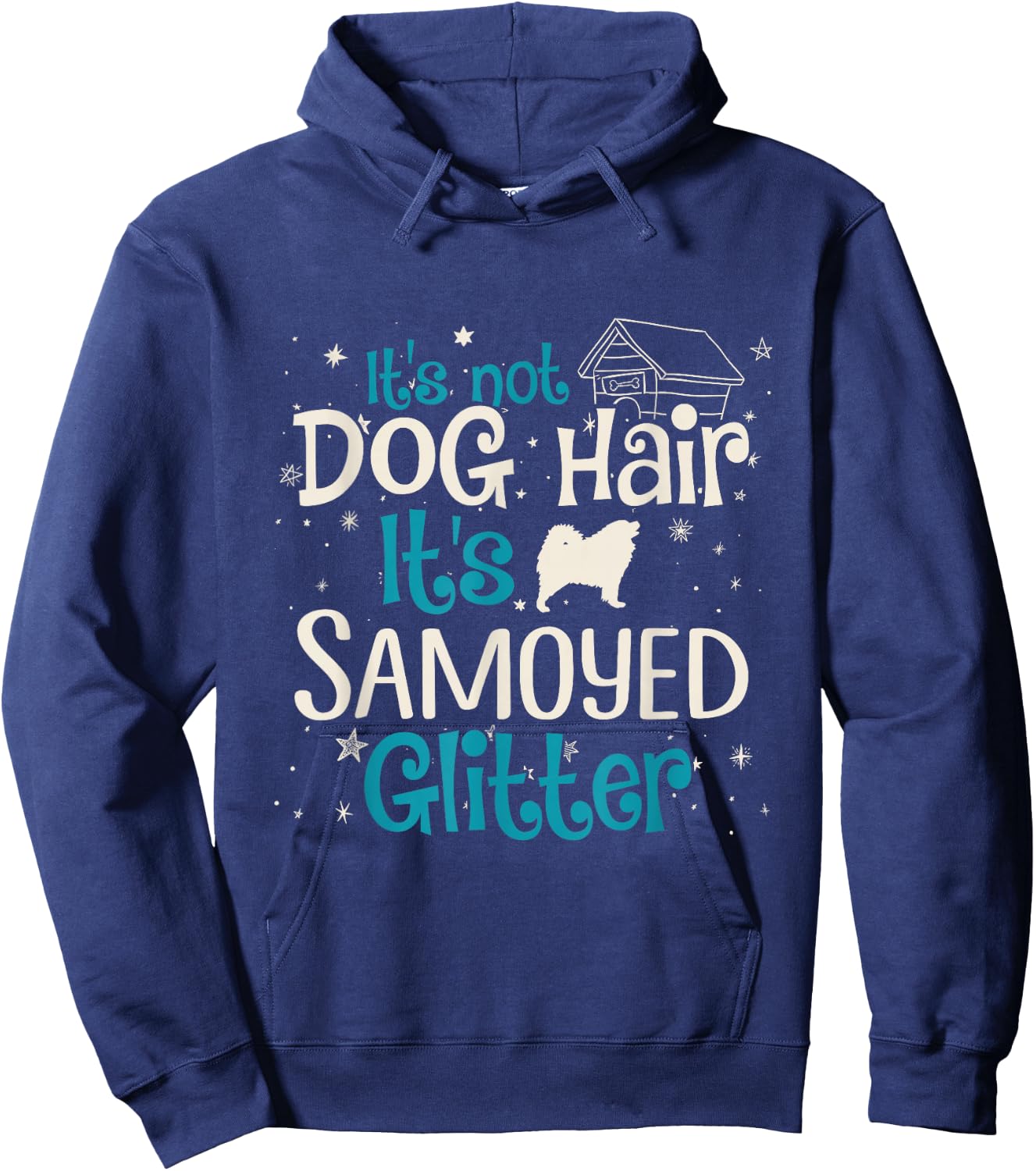 It's Not Dog Hair It's Samoyed Glitter Women Girls Kids Hoodie - Hoodie | Navy