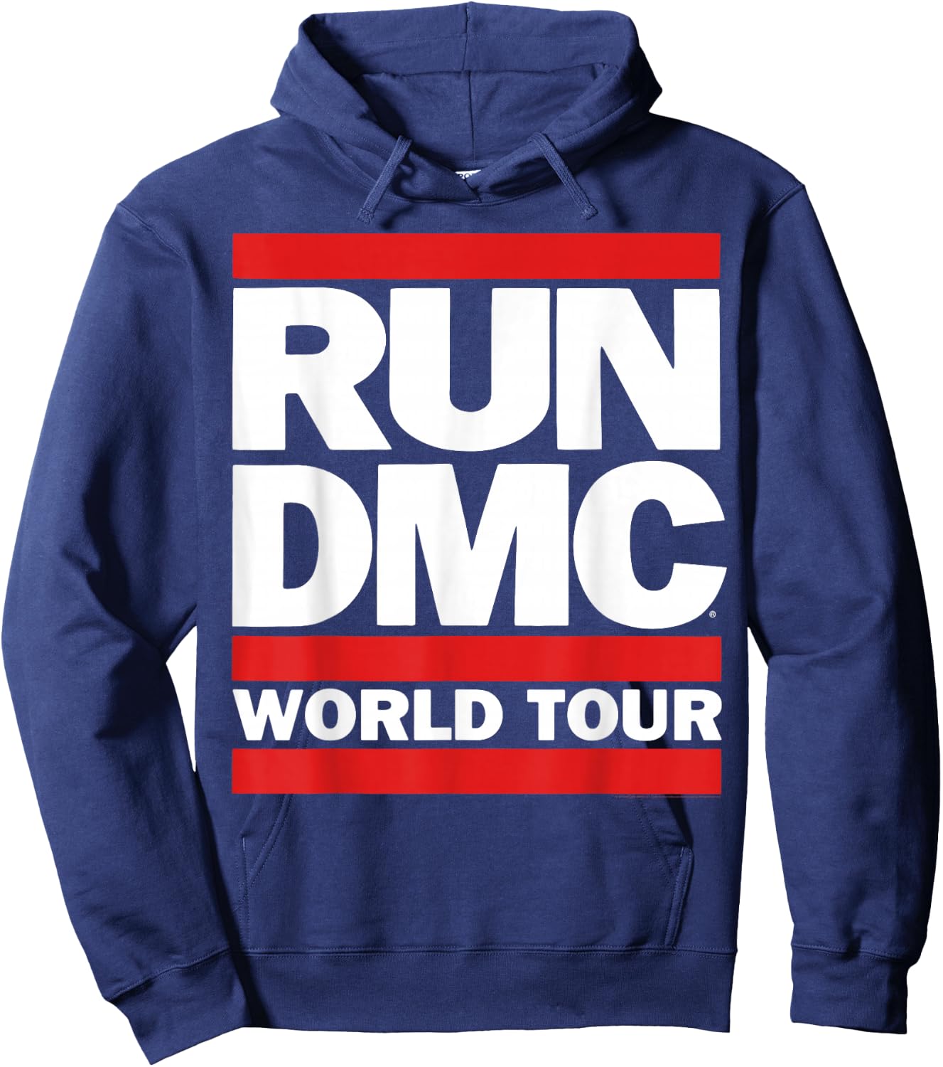 Run DMC Official World Tour Logo Hoodie - Hoodie | Navy