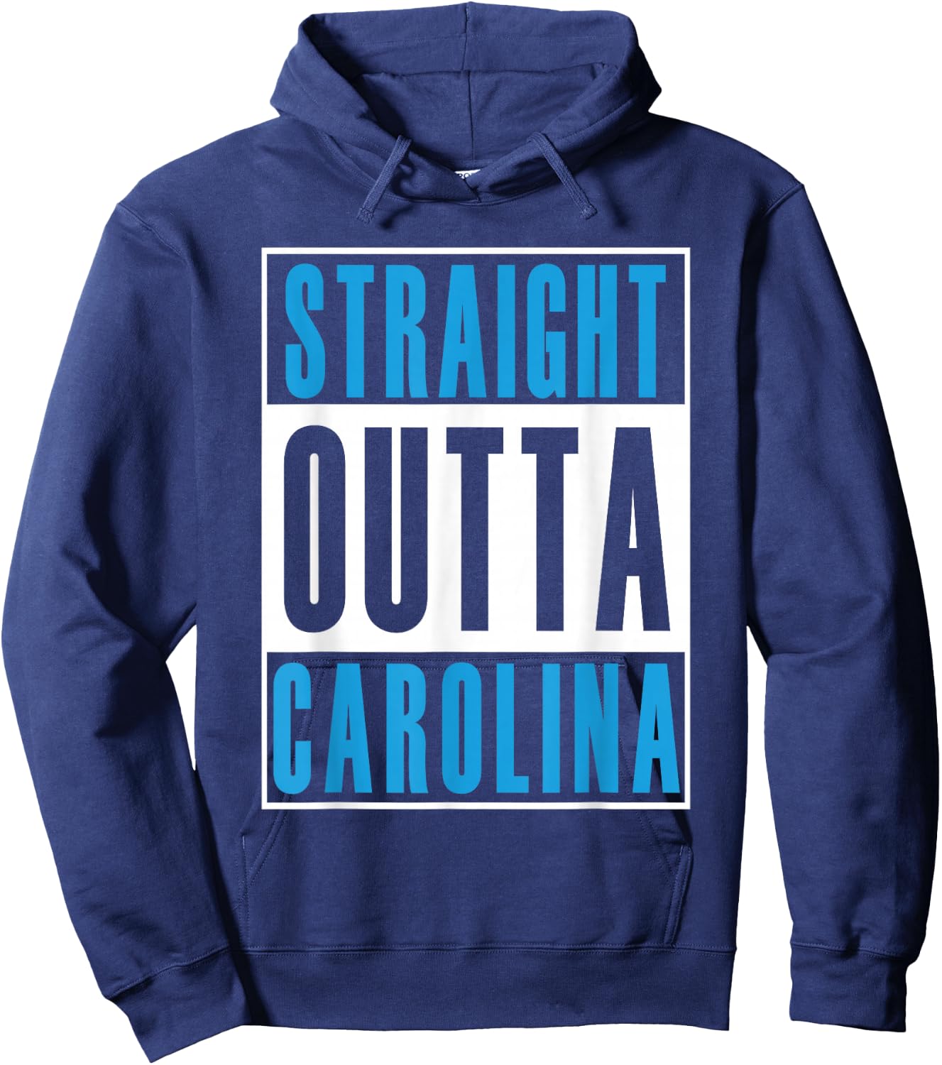 Straight Outta Carolina Men's T Shirt Hoodie - Hoodie | Navy