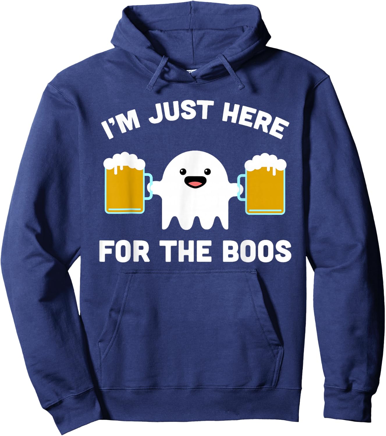 I'm Just Here for the Boos Shirt, Halloween Bartender Hoodie - Hoodie | Navy