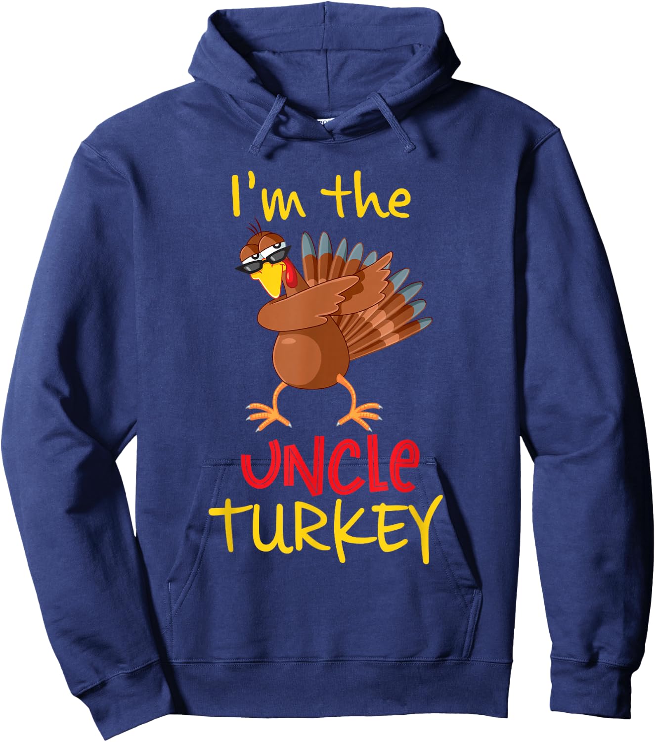 Funny Uncle Turkey Matching Family Group Thanksgiving Party Hoodie - Hoodie | Navy