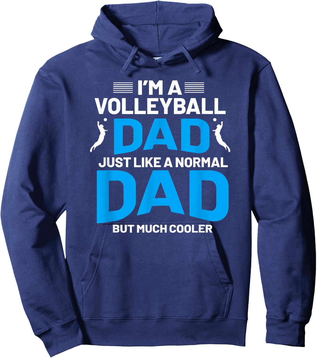 Cute Funny Volleyball Gift Dads and Men Hoodie - Hoodie | Navy