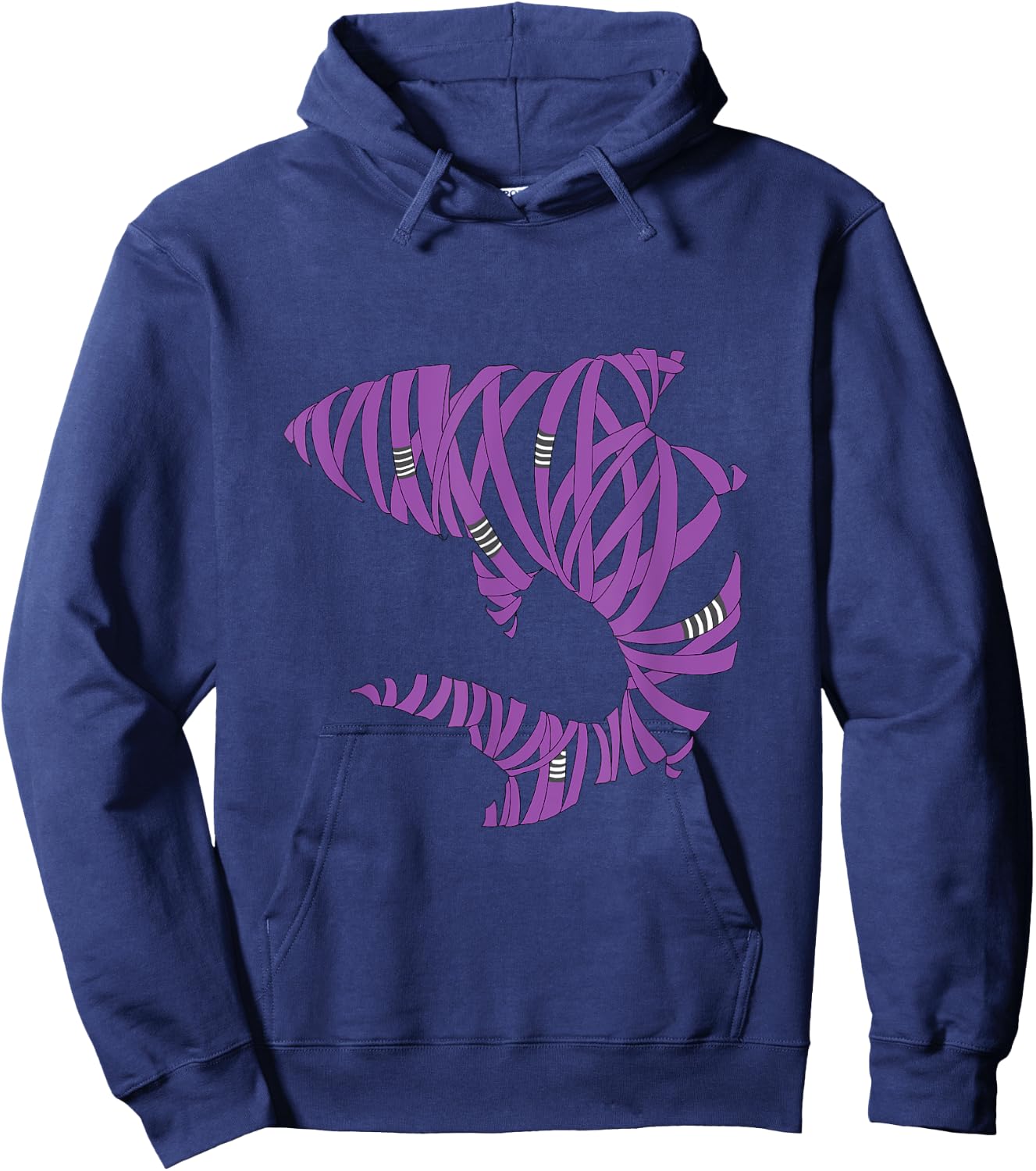 Bjj Jiu Jitsu Belt Shark - Purple Belt Hoodie - Hoodie | Navy