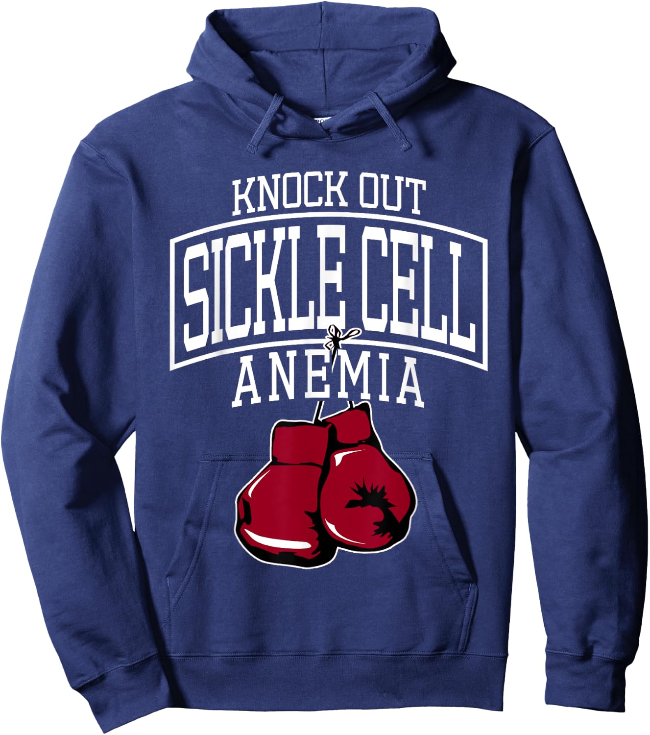 Sickle Cell Awareness Shirt Anemia Support Knock Out Hoodie - Hoodie | Navy