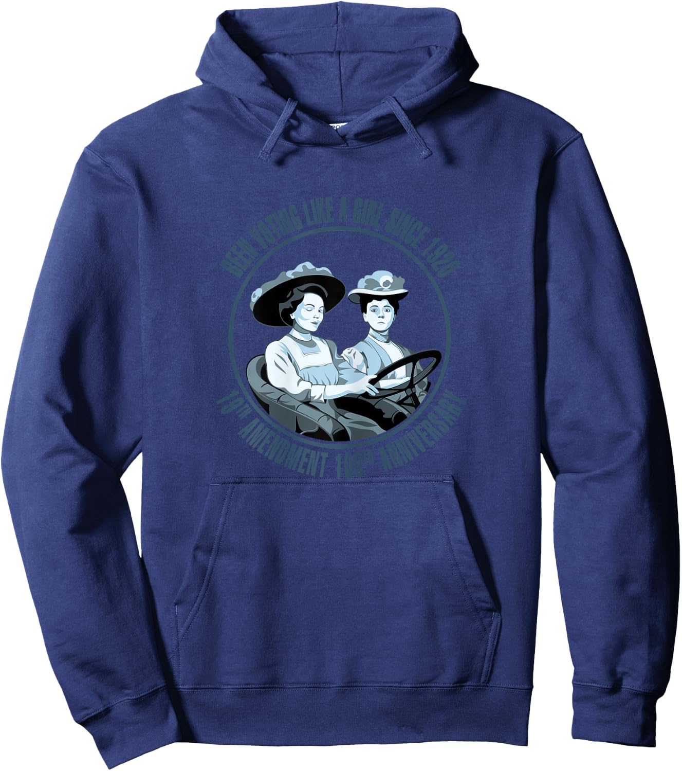 Voting like a Girl since 1920 19th Amendment Anniversary Hoodie - Hoodie | Navy