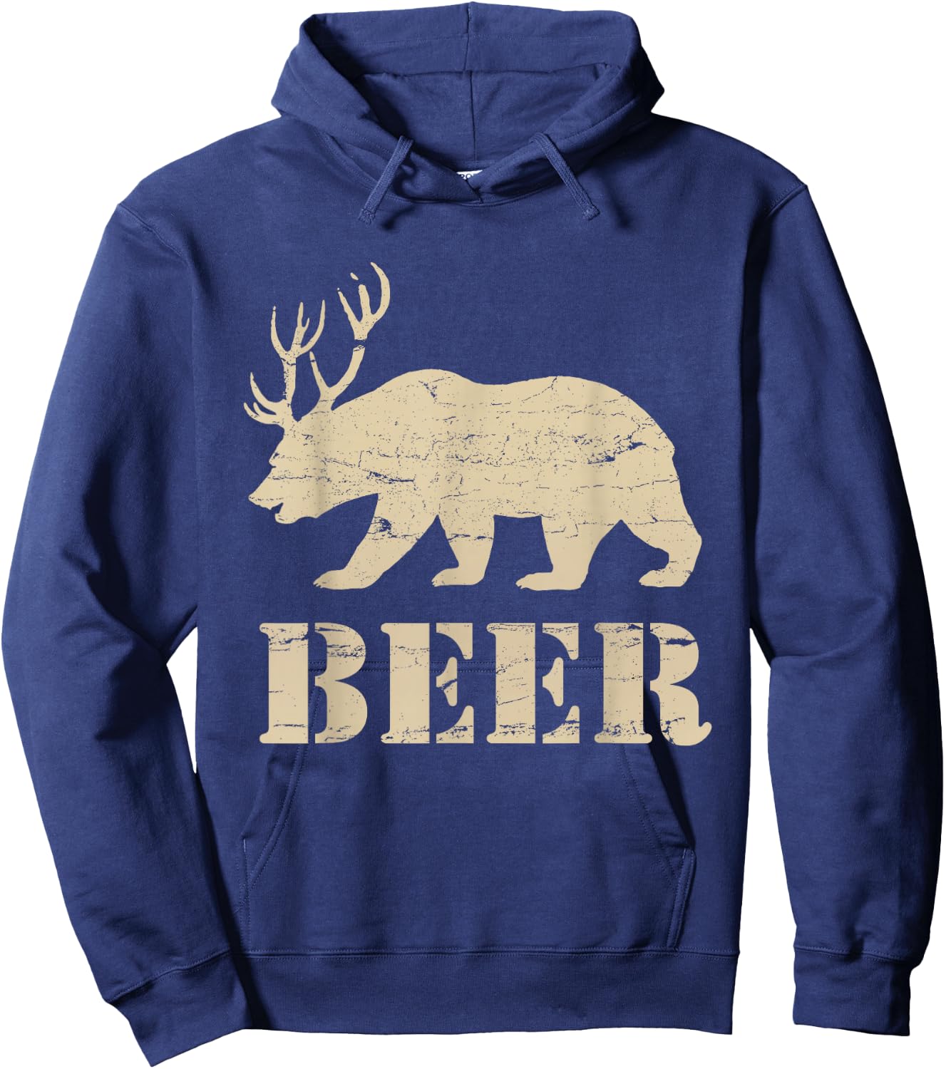 Beer, Bear, Deer, IPA, Pub | Beer, Drinking Hoodie - Hoodie | Navy