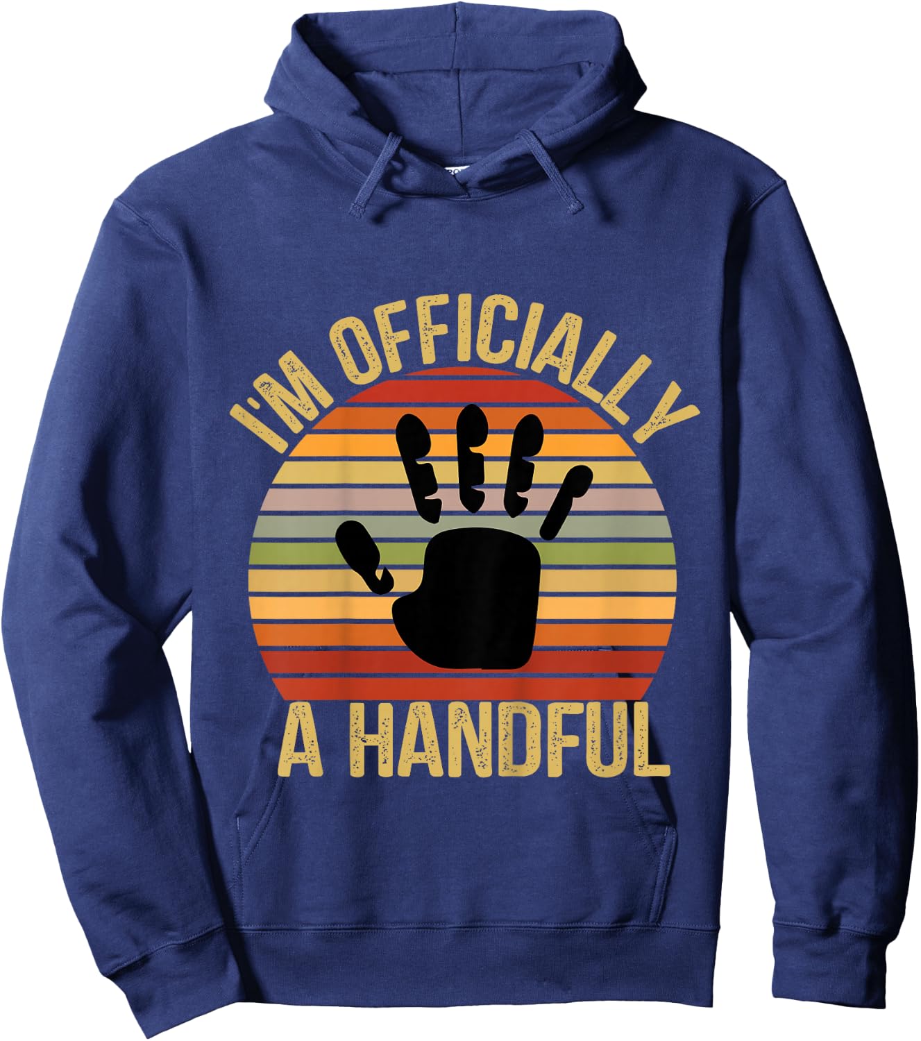 I'm Officially A Handful Five Cute 5th Birthday Turning 5 Hoodie - Hoodie | Navy