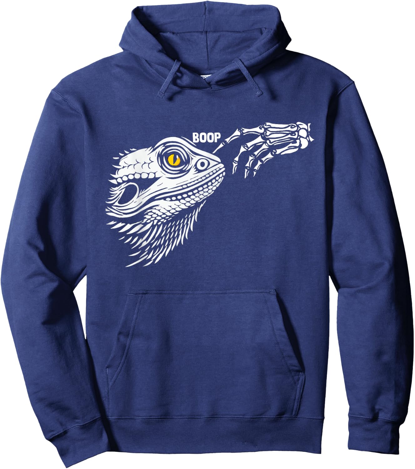 Skeleton Hand Boop Bearded Dragon Halloween Bearded Dragon Hoodie - Hoodie | Navy
