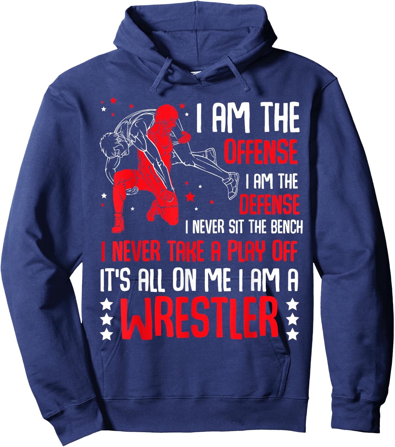 I Am A Wrestler Wrestling Catching Match Training Coach Hoodie - Hoodie | Navy