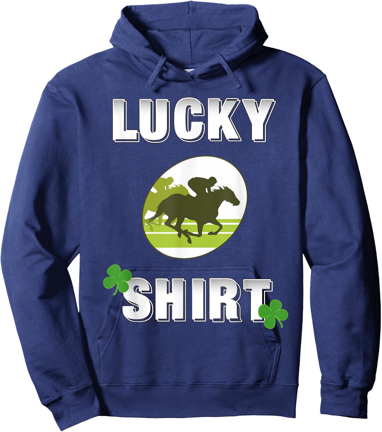 Lucky Horse Race, Equestrian Darks Hoodie - Hoodie | Navy