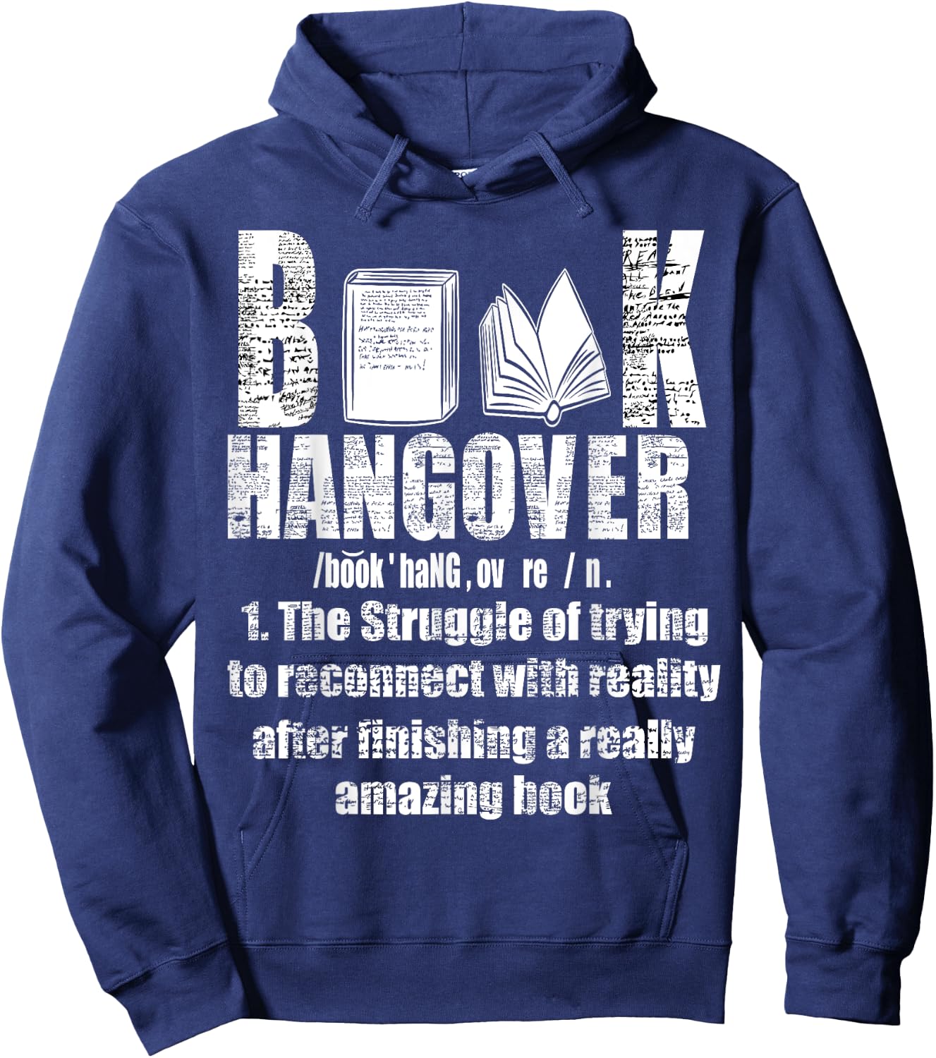 Book Hangover Shirt For Book Lovers & Book Worms Gift Hoodie - Hoodie | Navy