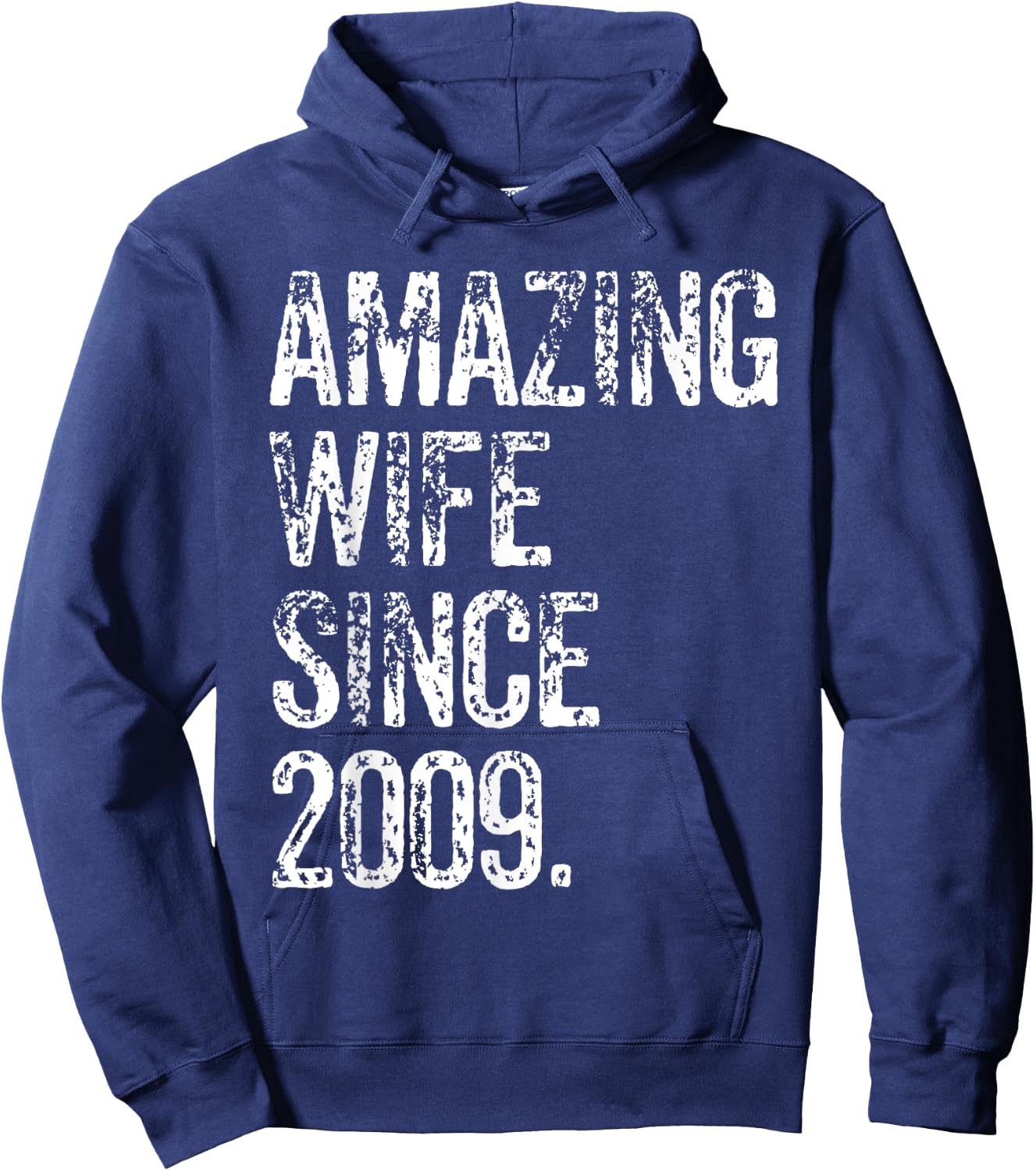 Womans 16th Wedding Anniversary Amazing Since 2009 Hoodie - Hoodie | Navy