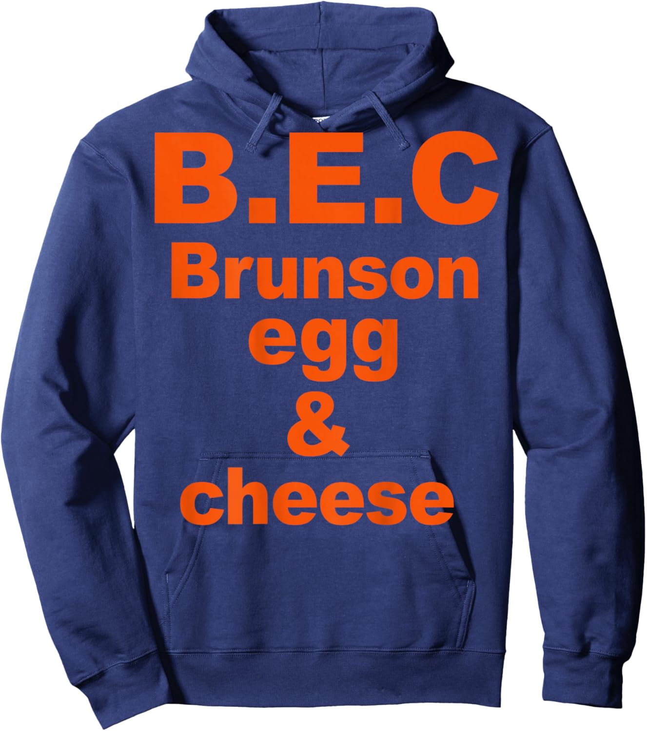 B.E.C Brunson Egg & Cheese (ON Back) Hoodie - Hoodie | Navy