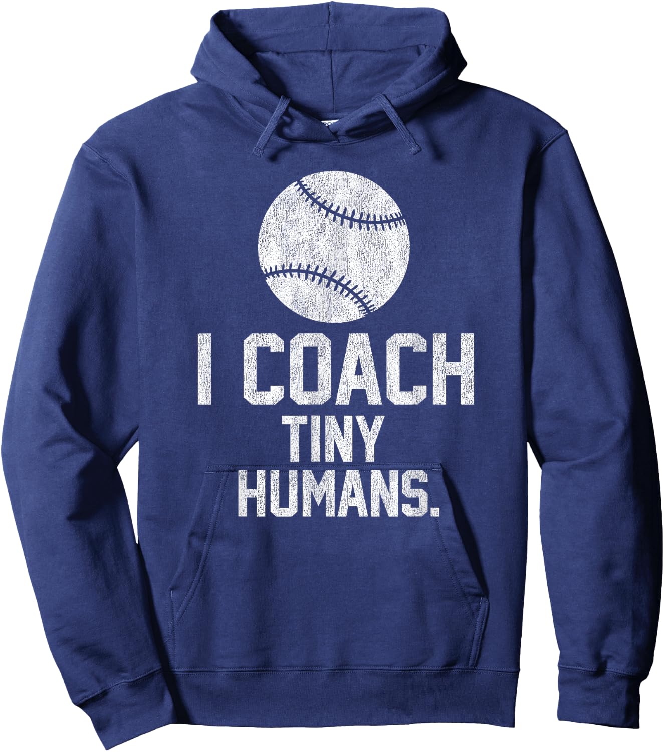 Baseball or Softball Coach Tiny Humans Sports Gift Hoodie - Hoodie | Navy