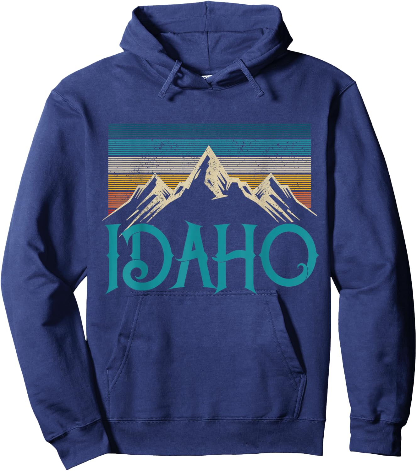 Idaho Vintage Mountains Nature Hiking Pride Souvenirs Gift Hoodie - Hoodie | Navy